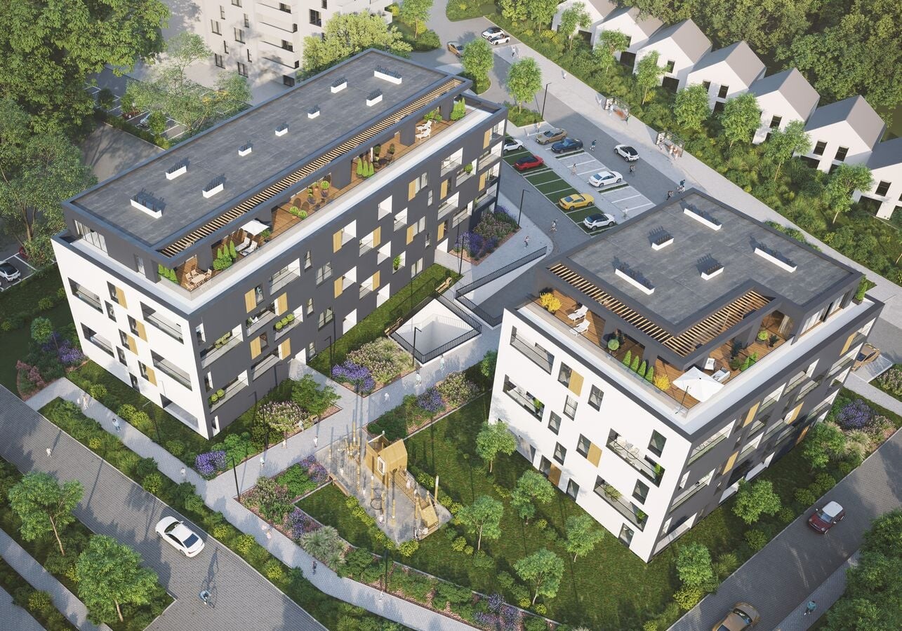 2-pokojowe mieszkanie z balkonem – 36,83 m² | 1 piętro | Nowa inwestycja przy lasku paprocańskim.